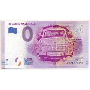 Németország 2019. 0E 30 Jahre Mauerfall szuvenír bankjegy T:UNC Germany 2019. 0 Euro 30 Jahre Mauerfall...