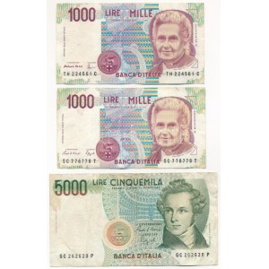 Olaszország 1985. 5000L + 1990. 1000L (2x) T:F Italy 1985. 5000 Lire + 1990. 1000 Lire (2x) C:F
