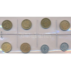 Románia 1952-1957. 5b Ni-sárgaréz (6xklf) + 1963-1966. 5b acél (2xklf) T:XF,VF Romania 1952-1957. 5 Bani Ni-brass ...