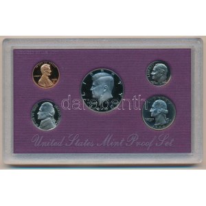 Amerikai Egyesült Államok 1990S 1c-1/2$ (5xklf) forgalmi sor eredeti tokban T:PP USA 1990S 1 Cent - 1/2 Dollar (5xdiff...