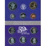 Amerikai Egyesült Államok 2006S 1c-1$ (5xklf) forgalmi sor, műanyag tokban + 1/4$ Cu-Ni 50 állam (5xklf)...