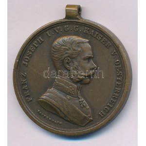 1914. Ferenc József Bronz Vitézségi Érem bronz kitüntetés mellszalag és fül nélkül. Szign.: Tautenhayn T...