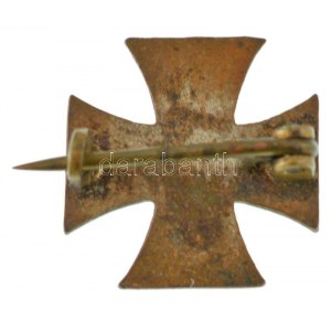 Német Birodalom ~1914-1915. A Vaskereszt kitüntetés mintájára készült zománcozott bronz patrióta jelvény (14x14mm) T...