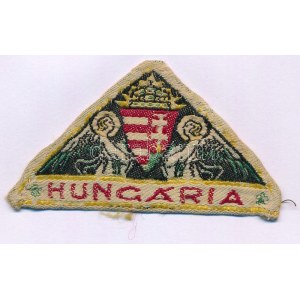 DN Hungária textil anyagú cserkész felvarró (46x83mm) T:XF