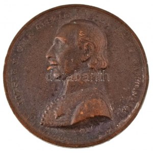 Josef Daniel Boehm (1794-1865) 1846. József nádor 50 éves nádori jubileum kétoldalas, öntött bronz emlékérem replika ...