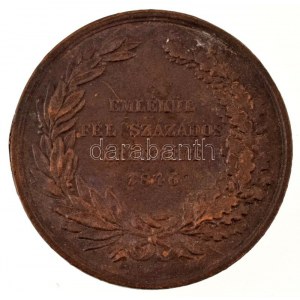 Josef Daniel Boehm (1794-1865) 1846. József nádor 50 éves nádori jubileum kétoldalas, öntött bronz emlékérem replika ...