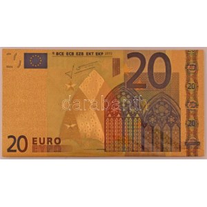 2002. 20E aranyozott bankjegy replika T:UNC 2002. 20 Euro gilt banknote replica C:UNC