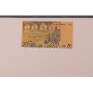 2002. 20E aranyozott bankjegy replika T:UNC 2002. 20 Euro gilt banknote replica C:UNC