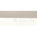 Lux Antal (1935-): Szerenád egy vízcsapnál, 1970. Szitanyomat, papír. Jelzett és datált (A Lux 70). 44,5x48 cm...