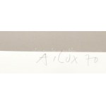 Lux Antal (1935-): Szerenád egy vízcsapnál, 1970. Szitanyomat, papír. Jelzett és datált (A Lux 70). 44,5x48 cm...