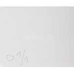 Viktor Hulik (1949-): Geometrikus kompozíció (cím nélkül), 2003/2021. UV-print, papír, jelezve középen jobbra lent...