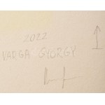 Varga György (1947-): Cím nélkül, 2021. Akvarell, egyedi technika, papír, kartonra kasírozva, jelzett a hátoldalán...