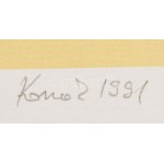 Konok Tamás (1930-2020): Geometrikus kompozíció, 1991. Szitanyomat, papír, jelzett. Számozott: 21/40...