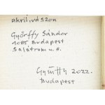 Győrffy Sándor (1951-): Kapu 16, 2022. Akril, vászon, jelzett a hátoldalán. 20×20 cm.