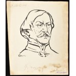 Bardócz Árpád (1882-1938): Kiss Ernő (1799-1849) honvéd altábornagy, aradi vértanú portréja. Tus, ceruza, papír...