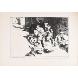 Bognár Árpád (1931-2004): Felszabadulás 1944 ősze. Rézkarc, papír, jelzett. 29x42 cm