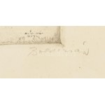 Boldizsár István (1897-1984): Híd a patakon. Rézkarc, papír, jelzett, apró foltokkal, 19,5x24...
