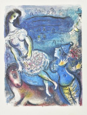 Marc Chagall (1887-1985): The Circus (A cirkusz). Színes nyomat, papír, jelzés nélkül, 18...