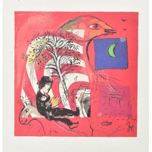 Marc Chagall (1887-1985): The Rainbow (A szivárvány). Színes nyomat, papír, jelzés nélkül...
