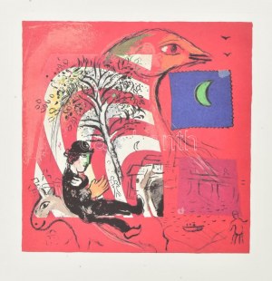 Marc Chagall (1887-1985): The Rainbow (A szivárvány). Színes nyomat, papír, jelzés nélkül...