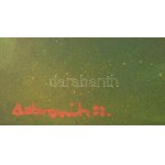 Dobrovits Ferenc (1941-1988): Libaúsztató. Olaj, farost. Jelezve balra lent...