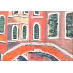 G. Szántó András (?-2002): Velence / Venezia 1981-87 között. (Ponte delle Tette / Csöcsök hídja) Olaj, vászon...