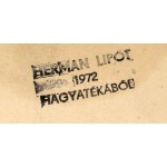 Herman Lipót (1884-1972): Vázlatok. Golyóstoll, papír, hagyatéki pecséttel, üvegezett fakeretben...