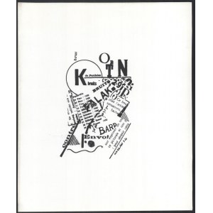 Kassák Lajos (1887-1967) Kompozíció. Szitanyomat, papír. Jelzett a nyomaton. Kissé sérült. Lapméret: 35x28,5 cm...