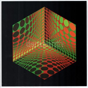 Vasarely Victor (1908-1997): TUPA-2. Heliogravűr, papír. Neuchatel, Éditions du Griffon kiadása, 1975. 27x27 cm. ...