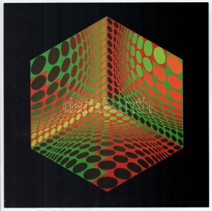 Vasarely Victor (1908-1997): TUPA-2. Heliogravűr, papír. Neuchatel, Éditions du Griffon kiadása, 1975. 27x27 cm. ...