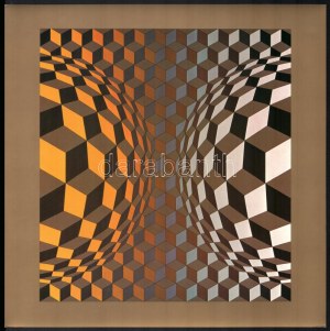 Vasarely Victor (1908-1997): CHEYT-OND. Heliogravűr, papír. Neuchatel, Éditions du Griffon kiadása, 1975. 27x27 cm. ...