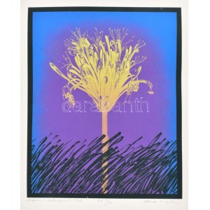 Zala Tibor (1920-2004): Virágzás, 1987. Szitanyomat, papír. Jelzett. Művészpéldány E.A. II./XIV. számozással...
