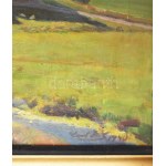 Olvashatatlan jelzéssel (Lepage?): Napfényes táj, 1940. Olaj, vászon. Dekoratív fakeretben, 84×100 cm...