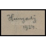 Hunyady jelzéssel. Női portré, 1924. Ceruza, papír, lap széle sérült. 21x16 cm
