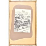 Olvashatatlan jelzéssel (1964): Párizs, filc, papír, üvegezett keretben, 27×20 cm
