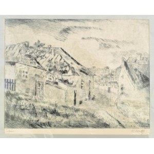 Olvashatatlan jelzéssel: Tabán. Rézkarc, papír, paszpartuban, 18×23,5 cm