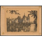 Olvashatatlan jelzéssel, klf. alkotók, 3 db rézkarc, 1910-40 körül: Vajdahunyad, Bp....