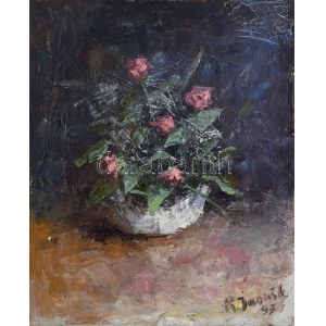 Azonosítatlan szlovák festőművész. Csendélet. Olaj, vászon, Jelzett, 55x65 cm / Unidentified Slovakian painter...