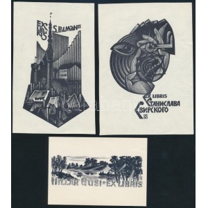 3 db ex libris
