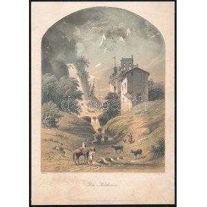 Albert Henry Payne (1812-1902): Die Karthause, színezett rézmetszet, 24×17 cm