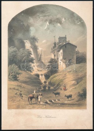 Albert Henry Payne (1812-1902): Die Karthause, színezett rézmetszet, 24×17 cm