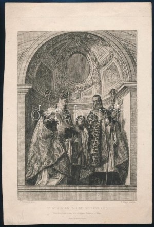 Paolo Veronese (1528-1588) után, William (Wilhelm) Unger (1837-1932) metszése: St. Geminianus és St. Severus. Rézkarc...