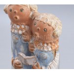Kiss Roóz Ilona (1920-2010): Éneklő pár. Jelzett, kopással, m: 19,5 cm