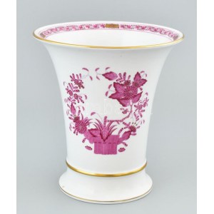 Herendi Apponyi mintás porcelán váza. Kézzel festett, jelzett, hibátlan 27 cm