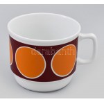 6 db Zsolnay retro porcelán bögre. Matricás, jelzett, hibátlan d:9,5 cm, m: 7,5 cm