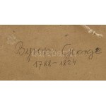 Longfellow, Byron 2 db üveg nyomat. XIX: sz. vége Kissé sérült aranyozott keretben...