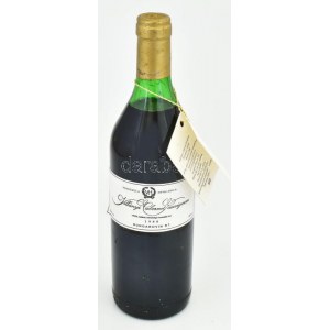 1988 Hungarovin Villányi Cabernet Sauvignon, bontatlan palack száraz vörösbor, 12,5%, pincében szakszerűen tárolt, 0...