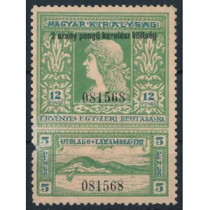 2 arany pengő kezelési költség (sérülés a bal oldalon / damaged on the left side)