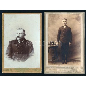 cca 1890 2 db keményhátú fotó, 17×11 cm
