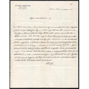 1915 Szatmár, Steuer Ábrahám rabbi, saját kezű levele fiának / Ábrahám Steuer rabbi's letter